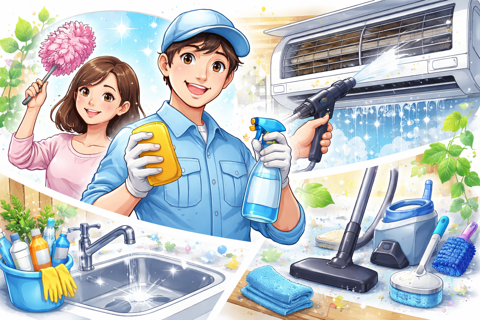 選び方QA：迷ったらここ（ハウスクリーニング／エアコンクリーニング早見表）